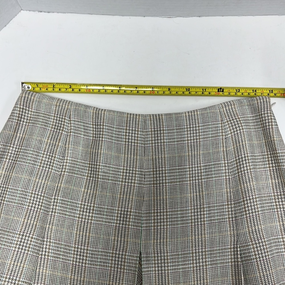 NWT Brooks Brothers Women’s Silk and Linen Plaid Tweed Midi Skirt Size 8 - Picture 6 of 8
